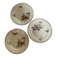 Set of 3 flat plates in polychrome ironstone E. Bourgeois