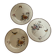 Set of 3 flat plates in polychrome ironstone E. Bourgeois