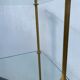 Neoclassical corner or corner seat, 3 levels in white tempered glass