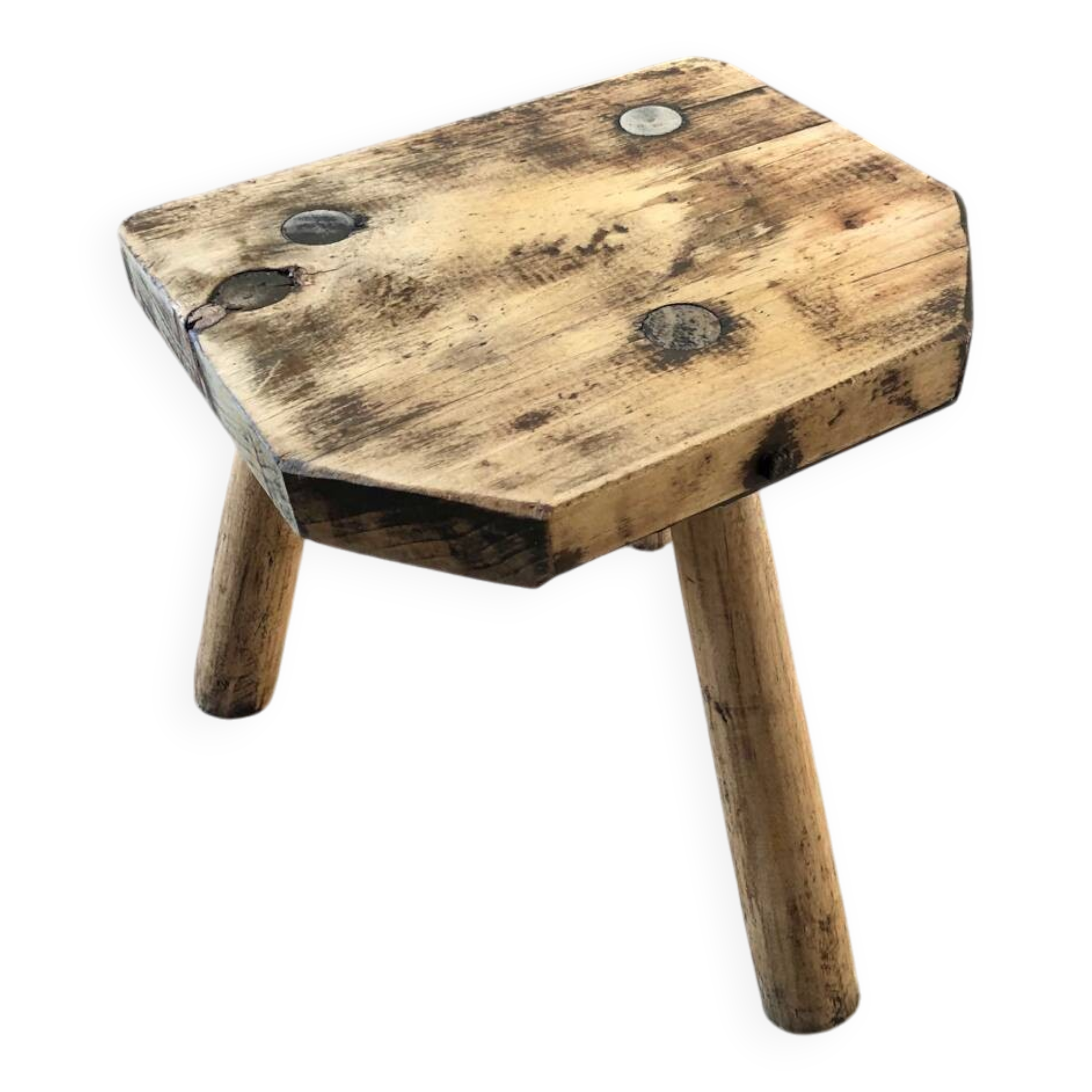 Renovated tripod farm stool