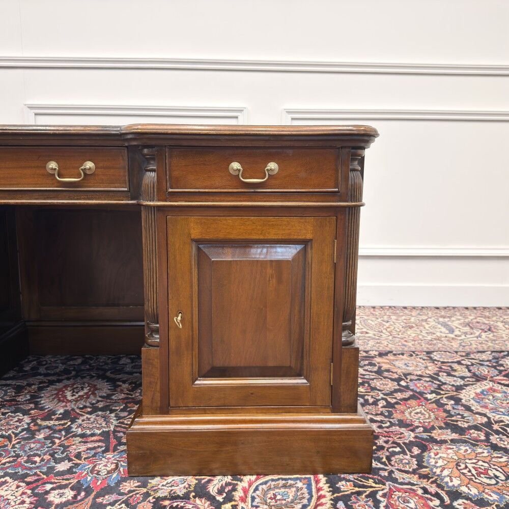 Classic English Chesterfield Desk with Backboard