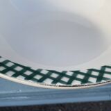 Green gingham hollow dish