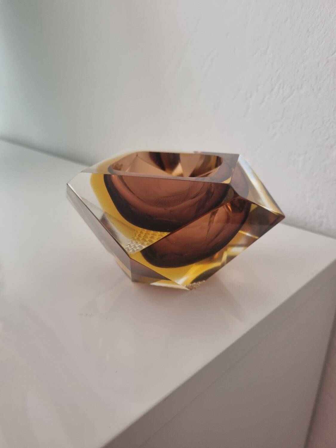 Sommerso Murano set: ashtray + table lighter