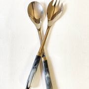 Couverts de service en inox et bakélite, Guy Degrenne