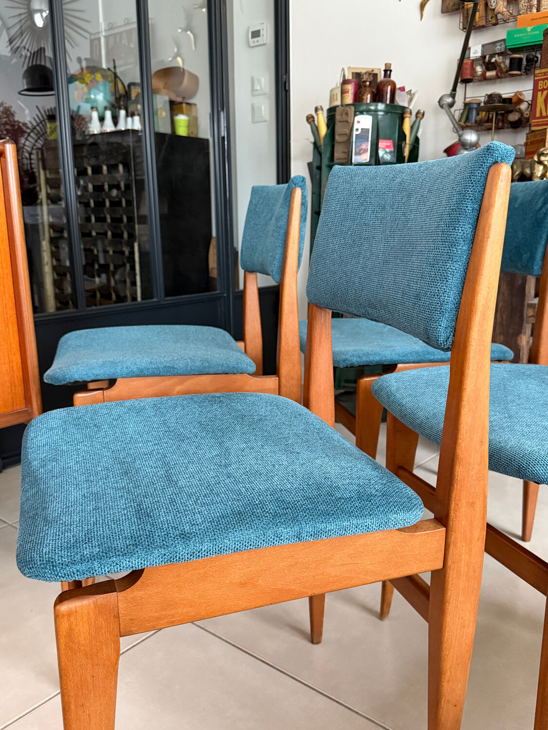 4 vintage Scandinavian style chairs