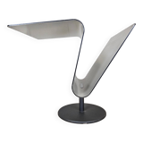 Modern metal minimalist side table with magazine rack / Dutch design