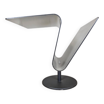 Modern metal minimalist side table with magazine rack / Dutch design