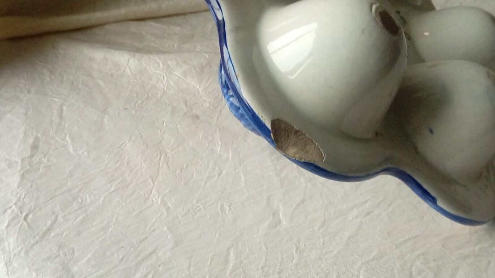 Egg coquetier in faience of quimper hb