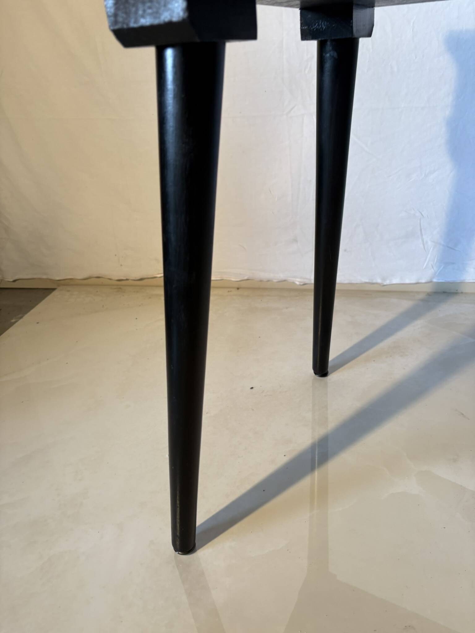 Antique Napoleon III style dressing table – Blackened wood and walnut burl