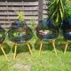 Lot of Opal Wox grey smoke chairs with beech legs.