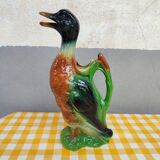 Duck pitcher in earthenware slip of Saint-Clément