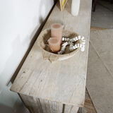 Carved wooden console