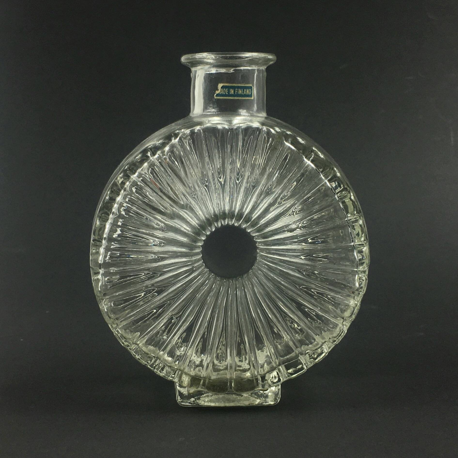 Vase Aurinkopullo (Tournesol) Mid-Century en Verre par Helena Tynell pour Riihimäki Lasi, Finlande, 1960s
