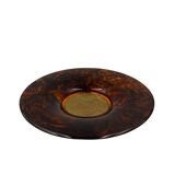 Hollywood regency brass and tortoiseshell lucite tray, Guzzini Italy 1970s