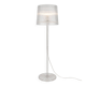 Transparent designer floor lamp – Kartell style – pleated lampshade