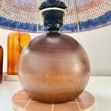 Lampe en bois et laine