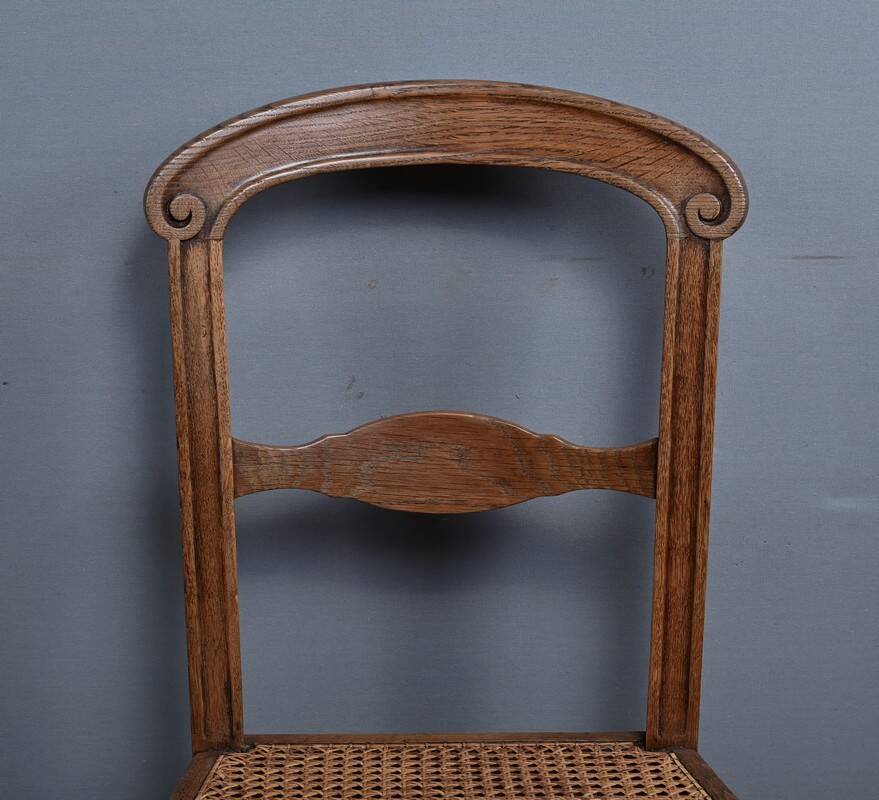 Set of 5 solid oak chairs, Louis Philippe period – 2nd half of the 19th century.