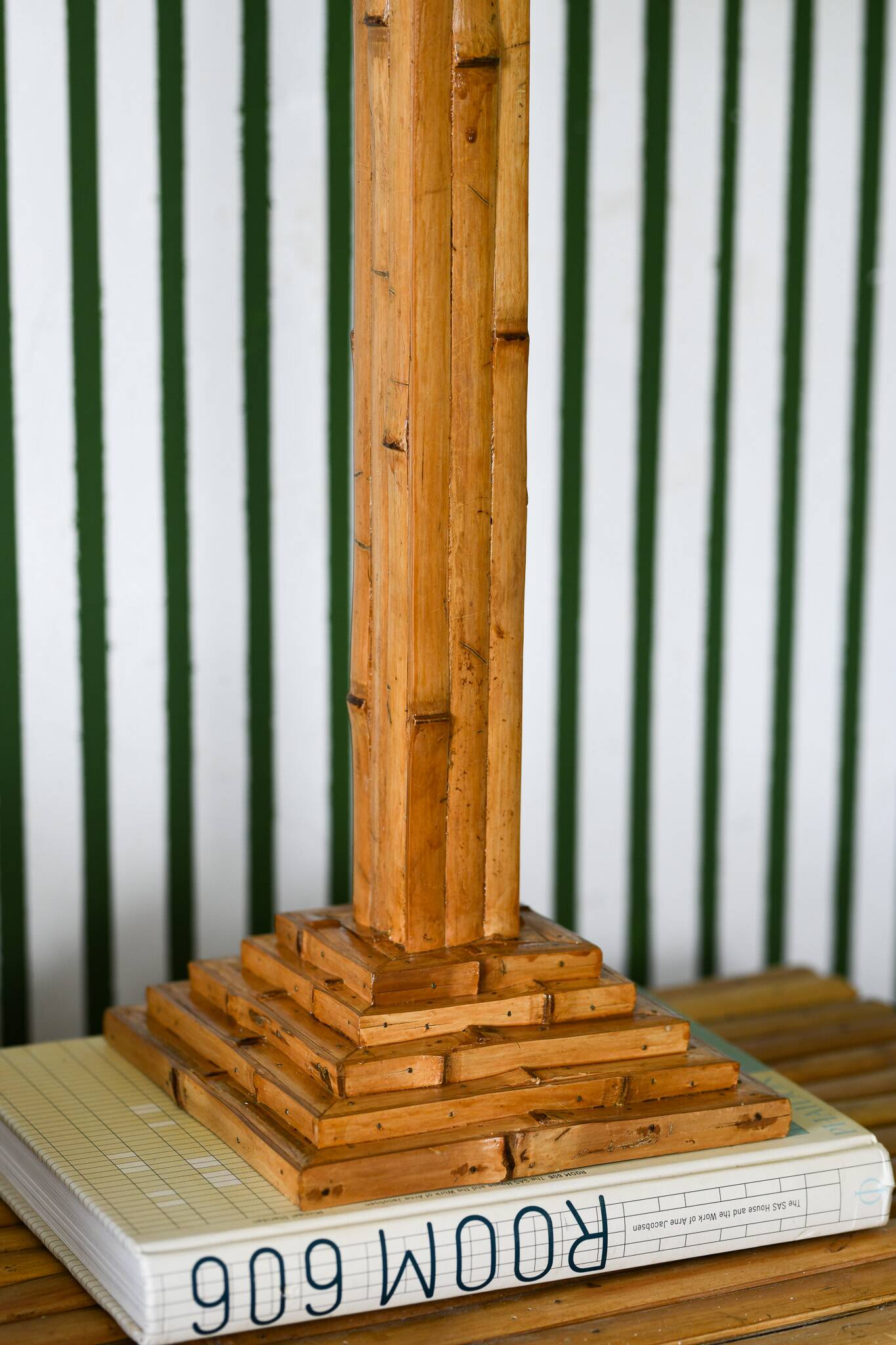 Lampe de table en bambou bio style vintage