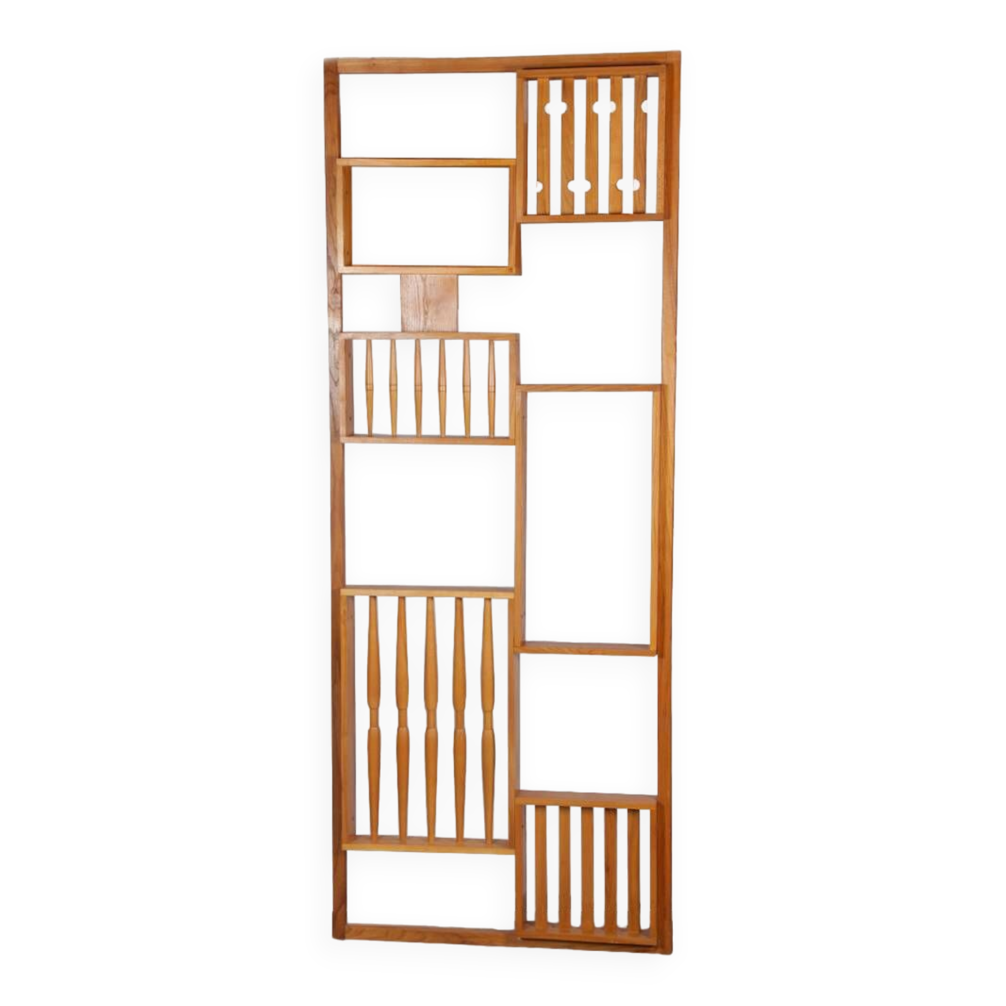 Claustra vintage en bois, fabrication tchèque, 1960