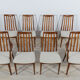 Mid-century teak and fabric dining chairs by Leslie Dandy for G-Plan, 1960s, Set of 8