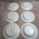 Set of 6 vintage deep plates Moulin des Loups – Checkered pattern