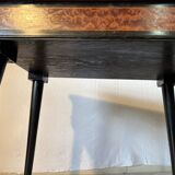 Coiffeuse ancienne style Napoléon III – Bois noirci et loupe de noyer