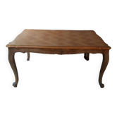 Louis XV style table in oak and cherry wood.