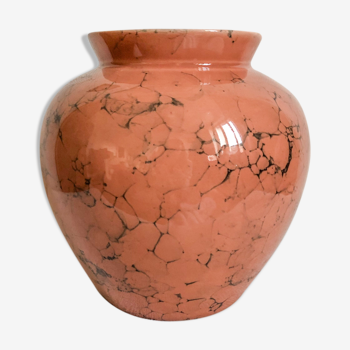 Vase boule céramique terracotta saumoné