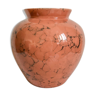 Ceramic ball vase terracotta salmon