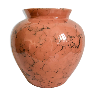 Vase boule céramique terracotta saumoné