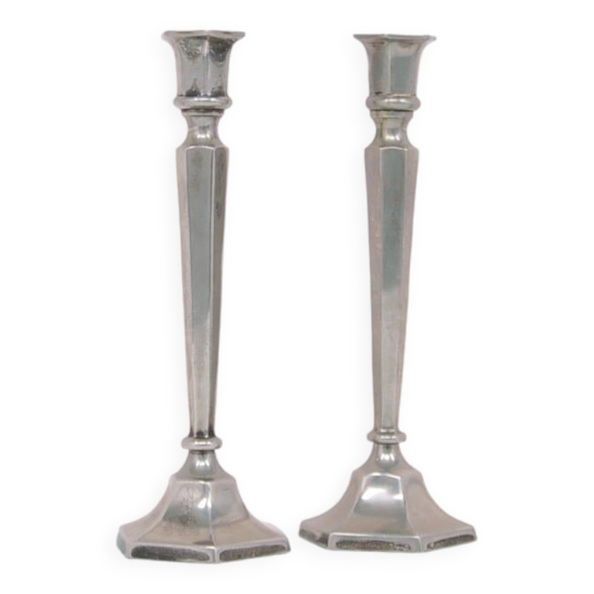 Vintage set of x2 silver candlesticks