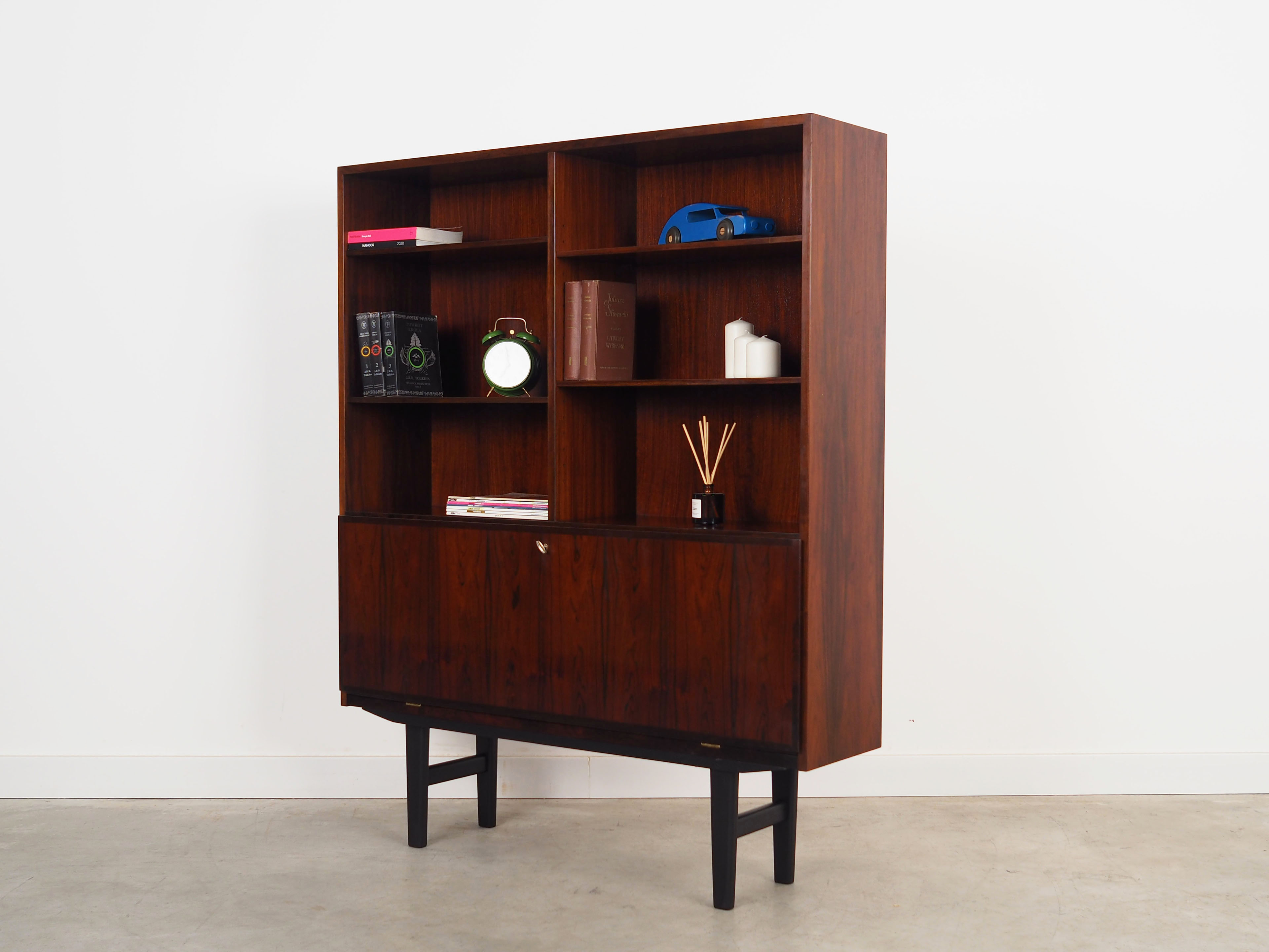 Rosewood bookcase, danish design, 1960s, manufactured by omann jun