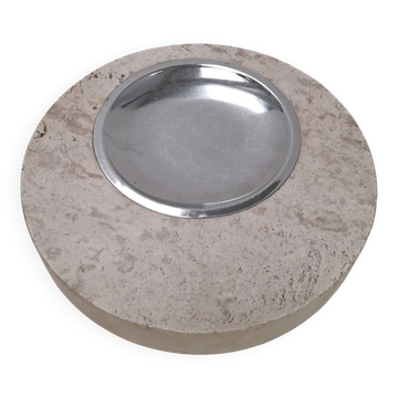 Large travertine ashtray Fratelli Mannelli