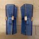 Pair of walllamps 70s blue glass