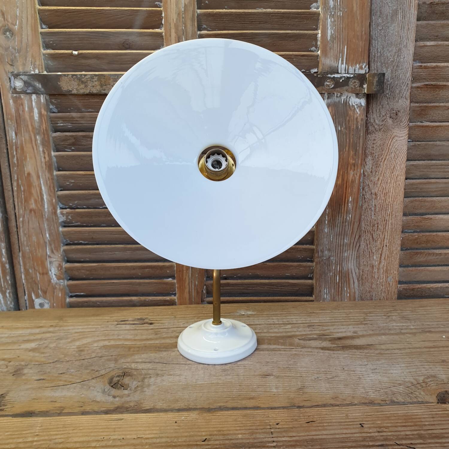 White opaline swan neck wall lights