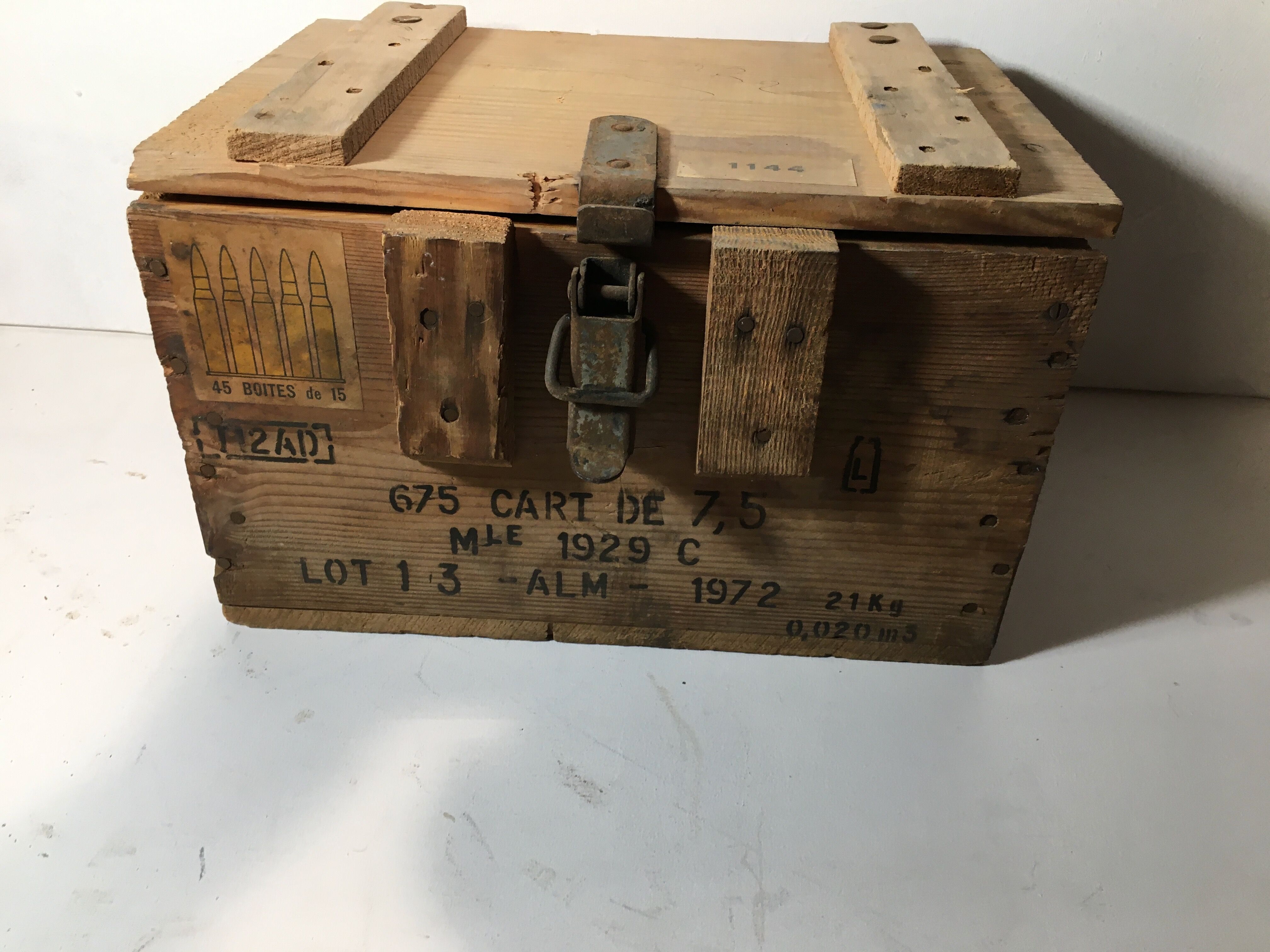 Wooden military crate 1972