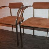 Set de 2 chaises Belgo chrome vintage 70's