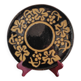 Dauphiné dish vintage in glazed terracotta Gaetana Vine decoration