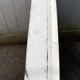 Large vintage gray cart wheel wooden wall mirror