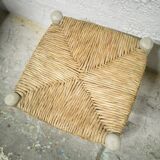 Low stool with mulched seat