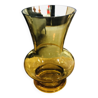 Vase verre soufflé vintage, Pologne