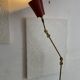 Lampe d'atelier 3 bras, en laiton ,design indus années 50-60