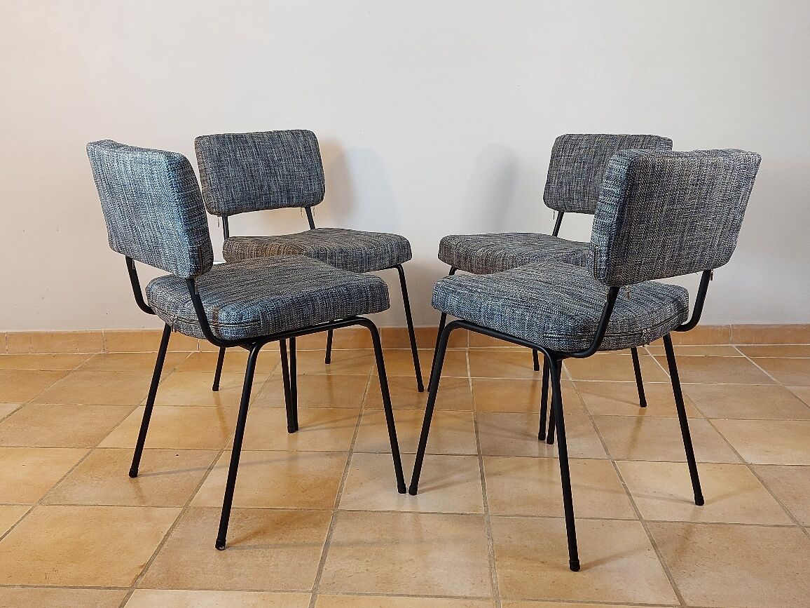 Set de 4 chaises design André Simard, édition Airborne, 1960