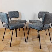 Set of 4 design chairs André Simard, Edition Airborne, French Modernism 1960s