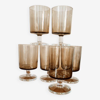 6 verres fumés contemporains luminarc