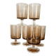6 contemporary luminarc smoked glasses
