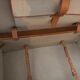 Former leather trunk with Louis Vuitton label holder