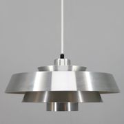 1970s Aluminium Pendant "NOVA " by Jo Hammerborg for Fog & Mørup, Denmark