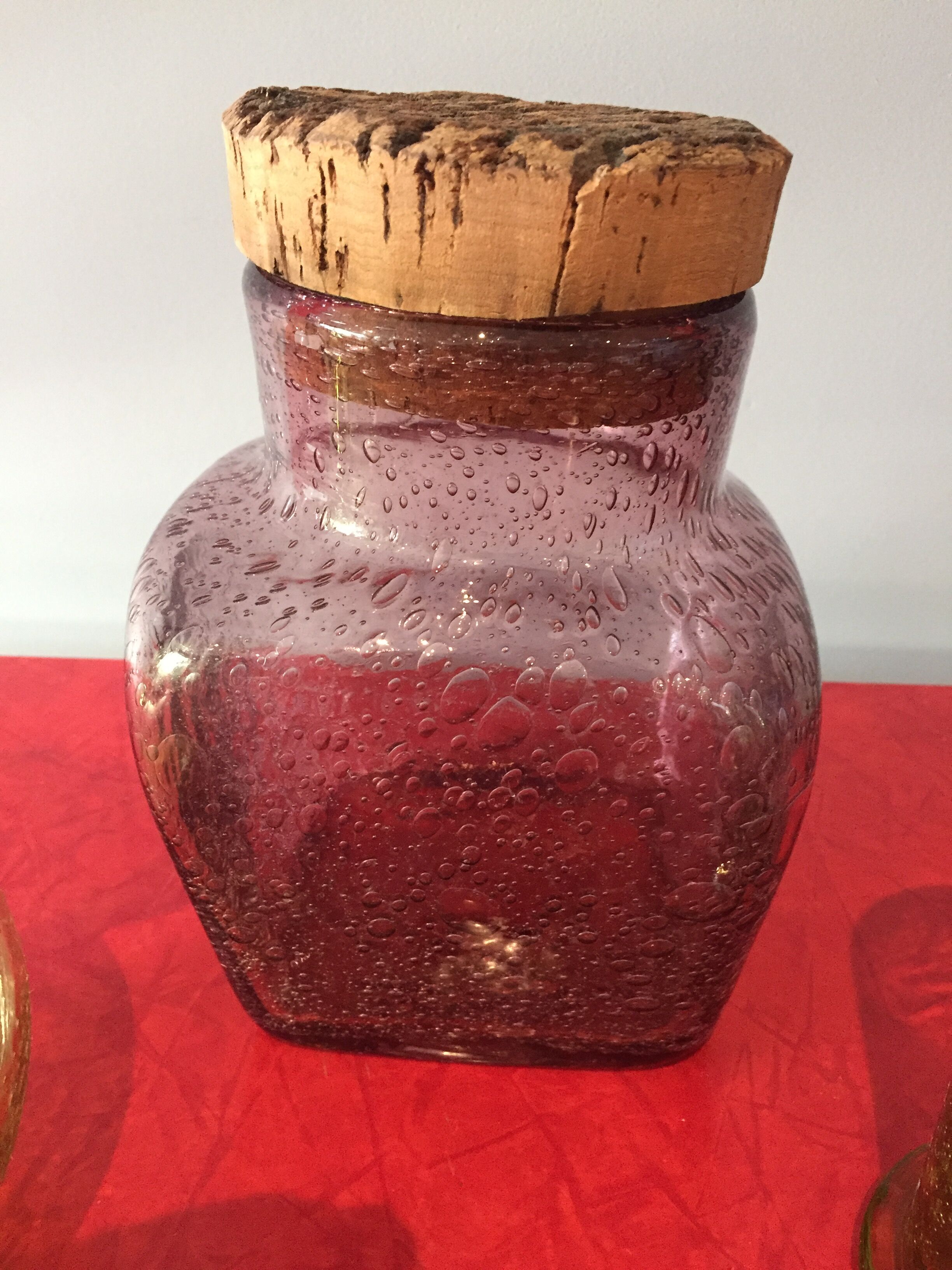 Suite of 3 pieces of biot glassware