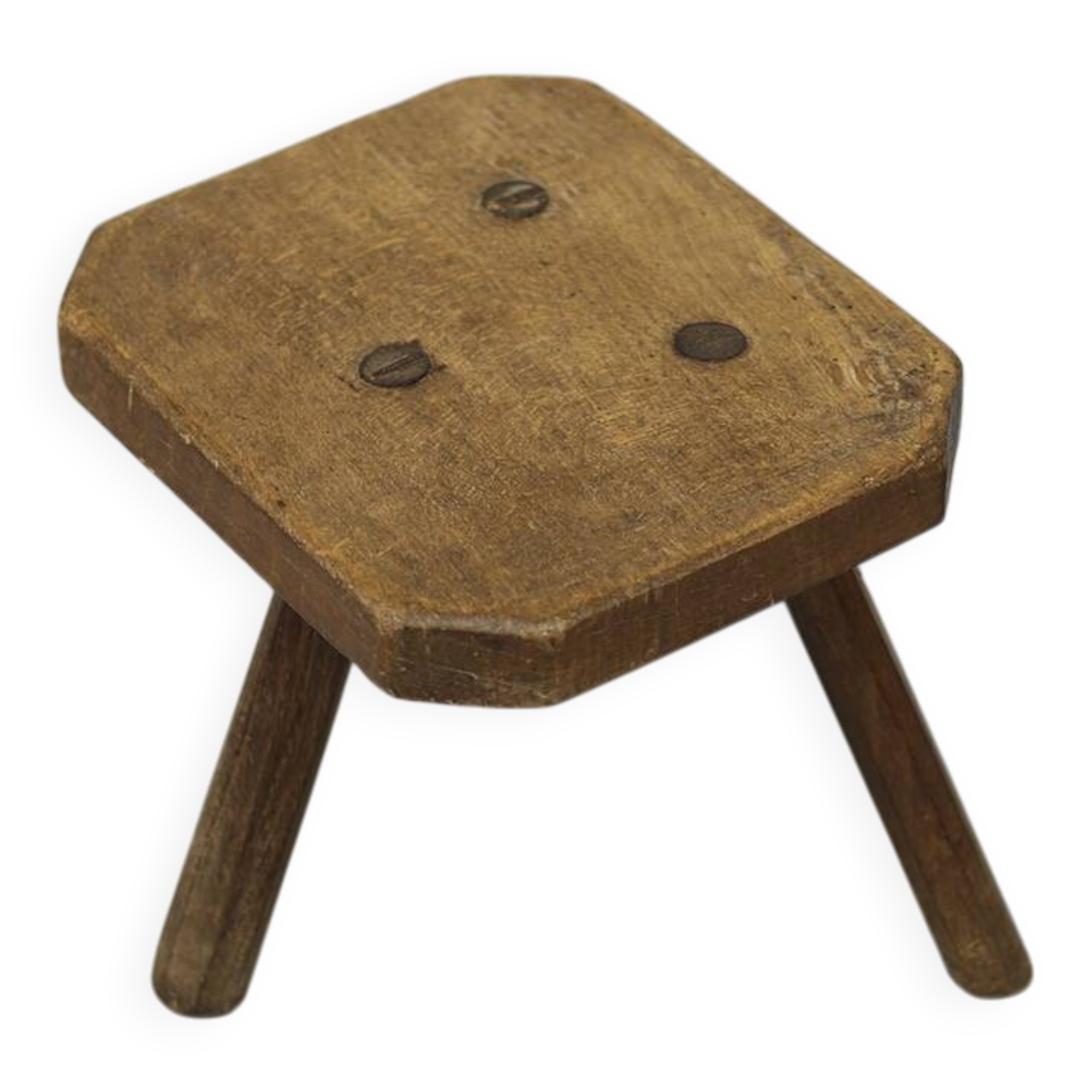 Antique Wabi Sabi Primitive oak stool